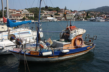 barco de pesca, barco, mar, nave, barco de madeira, água, Porto