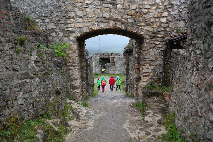 Castillo, Castillo eisenberg, piedras, pared, edad media, objetivo, puerta del castillo