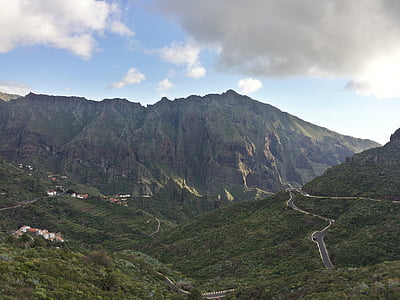 Tenerife, zemljišča, Kanarskih, krajine, gorskih, narave, hrib