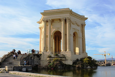 Montpellier, Peyrou, Esplanade, Sør-Frankrike, monument, promenaden, kulturarv