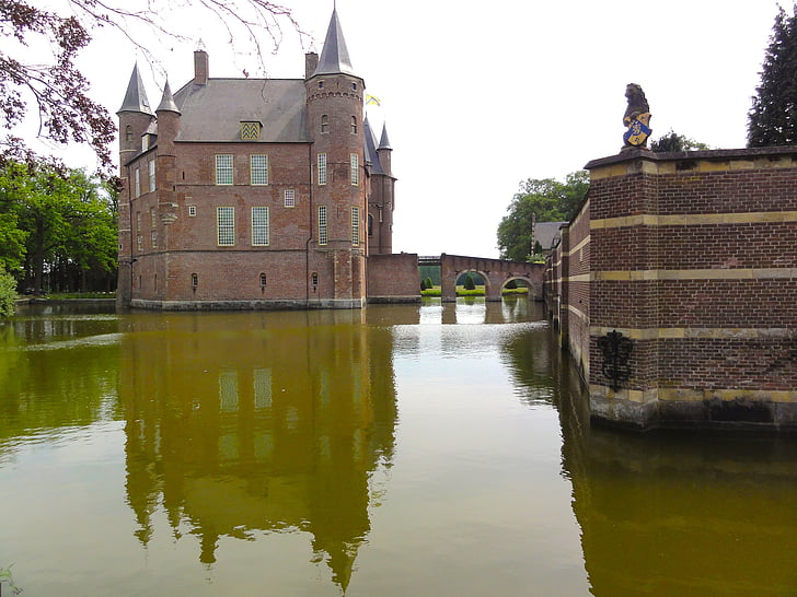 Нидерланды, Замок, здания, Архитектура, Ориентир, исторические, небо