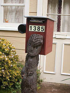 letterbox, door, mailbox, entrance, old, residential, wood