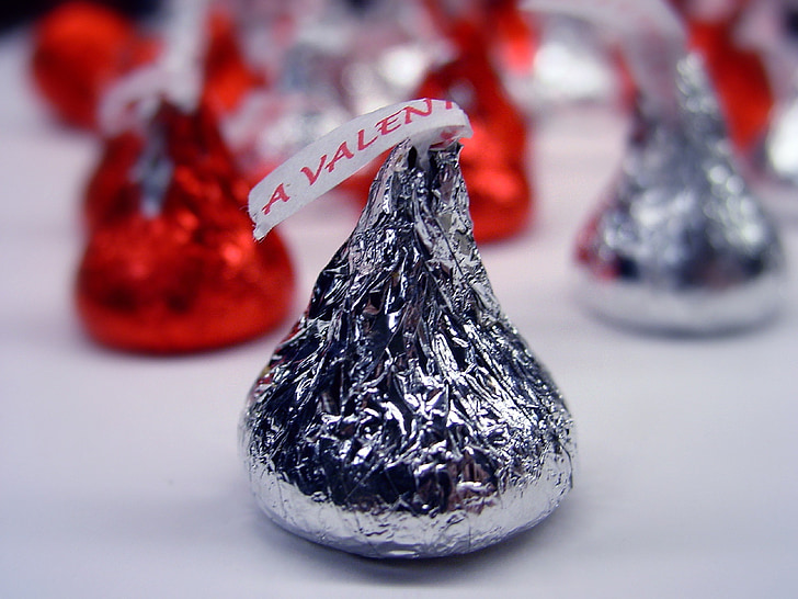 čokoladni bombon, završen je, slatki, Valentinovo, konfekcijska, užina, ukusna