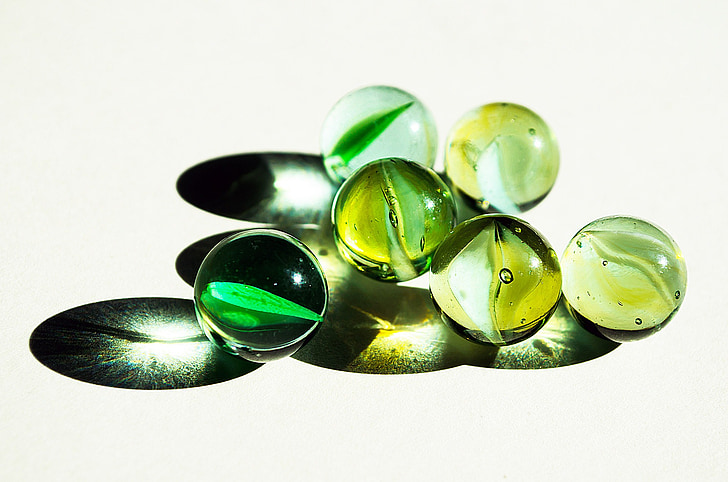 marmor, glas, spil, refleksion, gennemsigtig, konkurrence, grøn