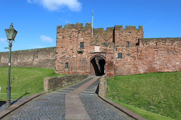 Carlisle, slottet, Cumbria, Gatehouse, historie, fort, arkitektur