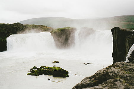 temps, lapse de, fotografia, l'aigua, cau, natura, cascada