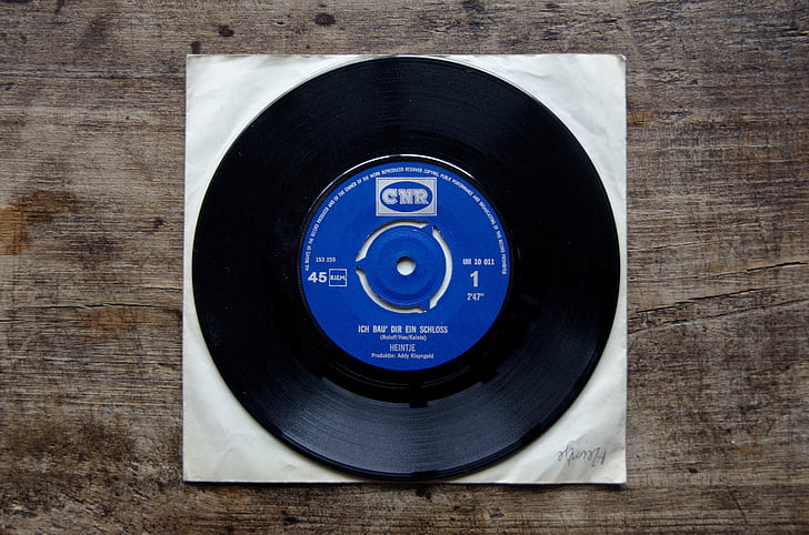 Rekor, gramofon kaydı, disk, disk, 45 rpm, gramofon, müzik