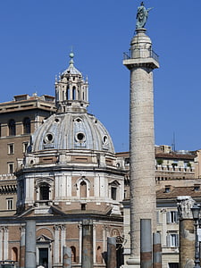 Roma, forumas, griuvėsiai, bažnyčia, Trajanas stulpelio