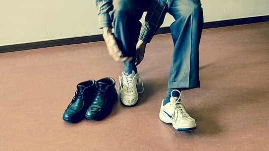 moda, noge, obutev, usnjeni čevlji, človek, Matthias zomer, oseba