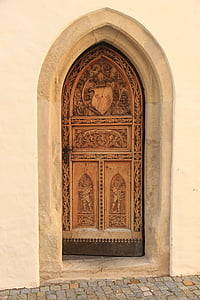 døren, Portal, input, træ, gamle dør, hus indgangen, Gate