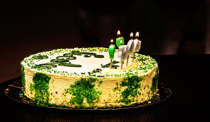 Kuchen, Kerzen, Freude, Jahrestag