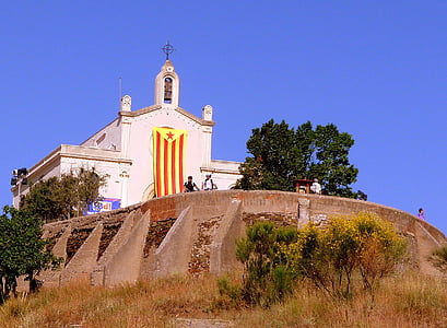 Sant ramon, Sant boi de llobregat, Catalunya, Katalonien, flagga, självständighet, Sky