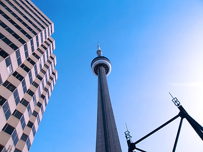 cn tower, Toronto, Ontario, ledelse, moderne, arkitektur, berømte place