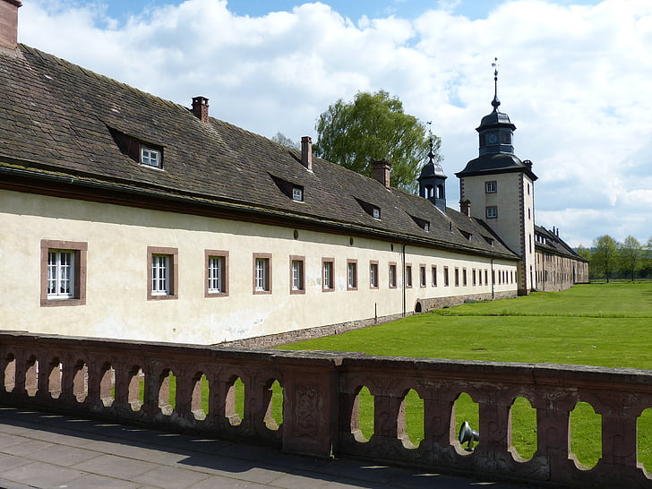 corvey, Tu viện, Nhà thờ, kiến trúc Roman, Höxter, bang Niedersachsen, di sản thế giới