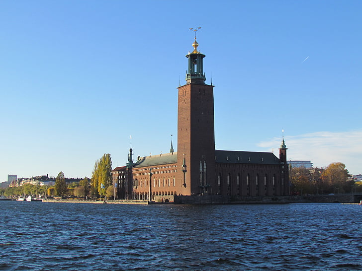 Stockholm, City hall, arkitektur, Sverige, Skandinavien