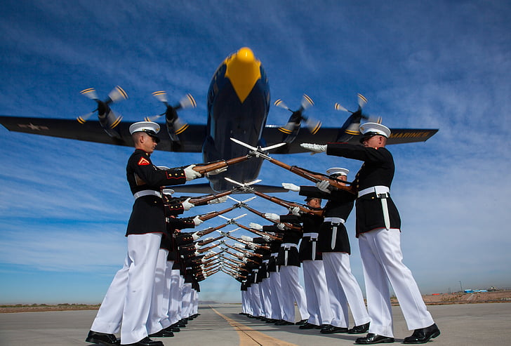 Stille Drill platoon, Marine corps, Fat albert, blauen Engel, Marine, KC-130 hercules, Flugzeug