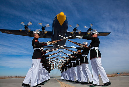Silent дриль взвод, Корпус морської піхоти, жир Альберт, синій ангелів, військово-морські сили, KC-130 hercules, літак