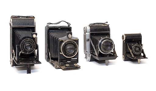 kameraer, vintage, tysk, Zeiss ikon, Franka werke, Voigtlander, Bessa