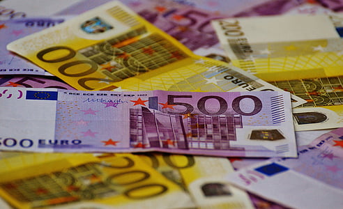 pinigų, atrodo, vekselių eurais, valiuta, finansų, dolerių, banknotų