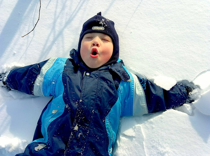 เด็ก, ในวัยเด็ก, เด็กชาย, หิมะ, น้ำค้างแข็ง, เทศกาล, ความสดใหม่