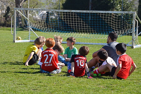 children, football, attack, defense, striker, jersey, play