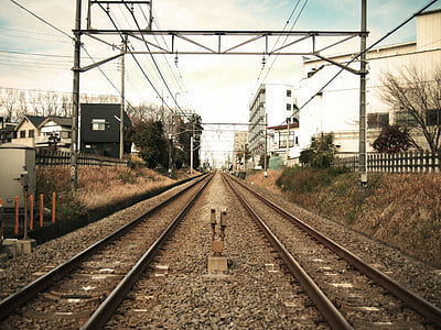 kokubunji Nishi, cruce de ferrocarril, tren, vía férrea, transporte, estación de, acero