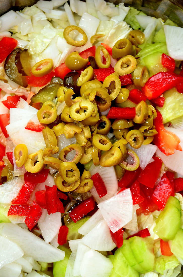 salata, povrće, zelena salata, Sirovo željezo, ukusna, zdrav