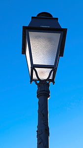 razsvetljava, svetlobe, svetilka, na kraju samem, dan, reverbère, ulica svetloba