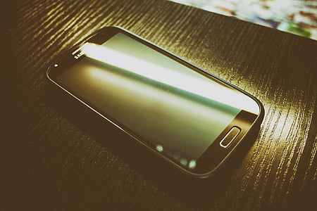 alumínio, telefone Android, preto, Borrão, close-up, conexão, dispositivo