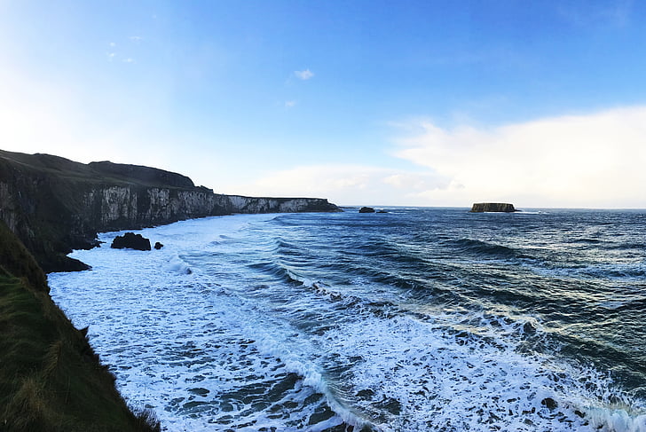 Írország, Galway, Clare, szikla, moher, tenger, óceán