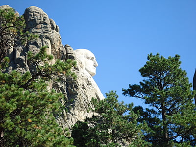 Гора Рашмор, Джордж Вашингтон, Гора Рашмор национального памятника, США, Мемориал, достопримечательность, Южная Дакота