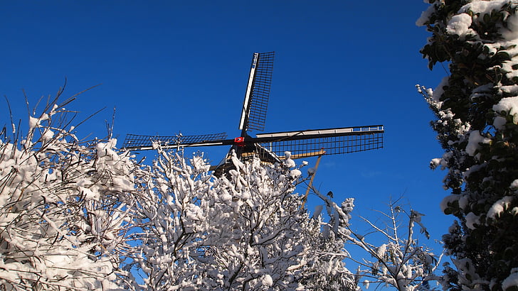 moinho, moinho de vento, Países Baixos, paisagem, Monumento, lâminas do moinho, edifício histórico