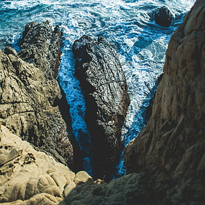 Cliff, landskab, vand, sten, Rock - objekt, havet, ingen mennesker