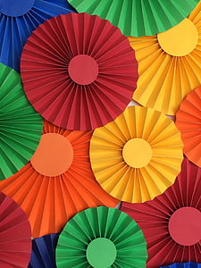 pinwheels, 파티, 생일, 종이 장식, 다채로운, 아시아 스타일