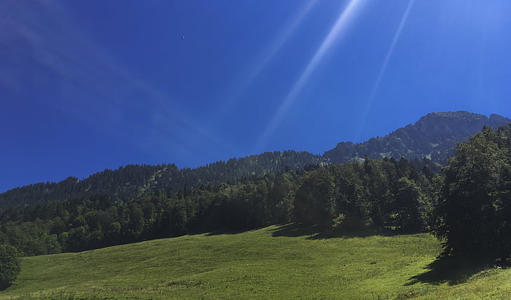 Природа, Швейцарія, через наш сайт, Гора, небо, краєвид, НД