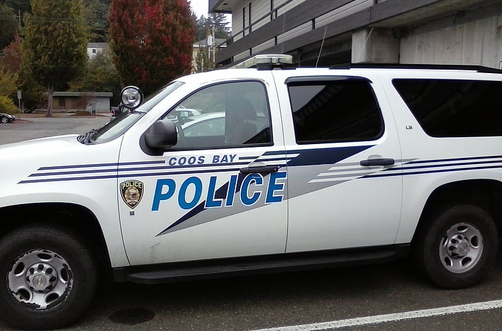 polícia, Coos bay, Oregon, veículo