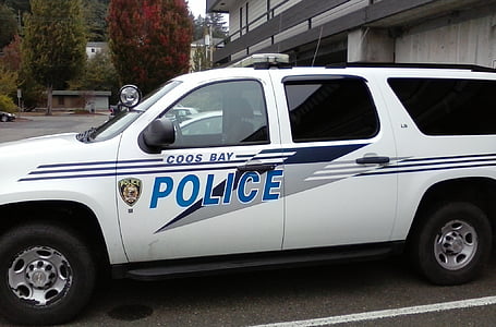 polícia, Coos bay, Oregon, veículo
