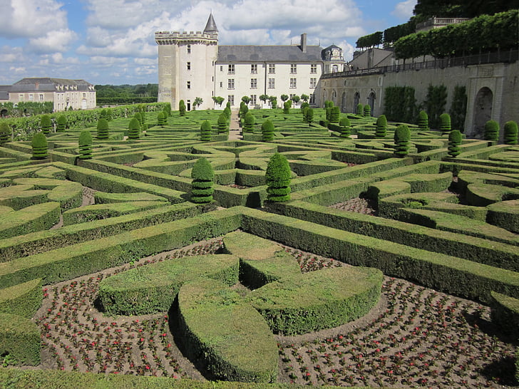 Villandry, Chateau, Aed, renessanss, Castle, Loire, Prantsusmaa