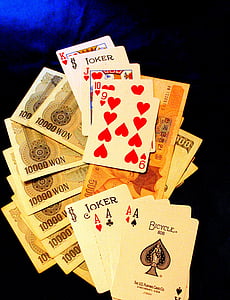 karta, Don, hazardní hry, eso, černé pozadí, hrací karty, štěstí