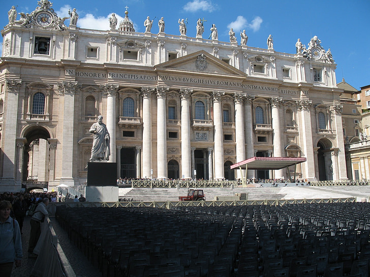 Vatikāns, st peter, kvadrāts, Rome, bazilika, arhitektūra, katedrālē