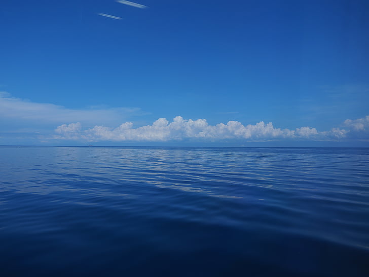 cel, Mar, oceà, blau, natura, l'aigua, l'estiu