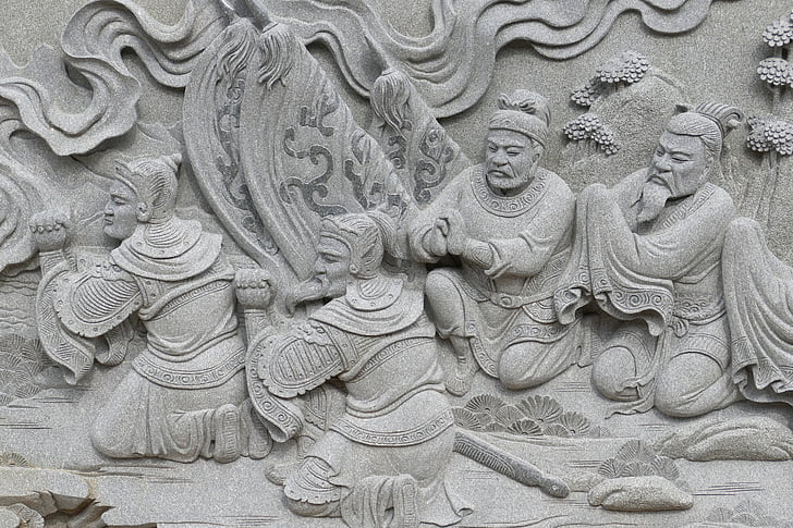 taiwan, image, relief, buddhism, china, taoism, temple