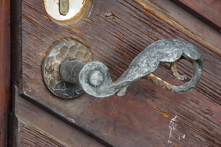 door handle, old, door knob, knauf, historically, weinbaumuseum