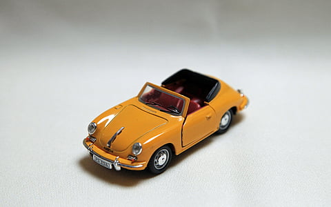 Porsche, narancs, 356, modell autó, autó, szárazföldi jármű, szállítás