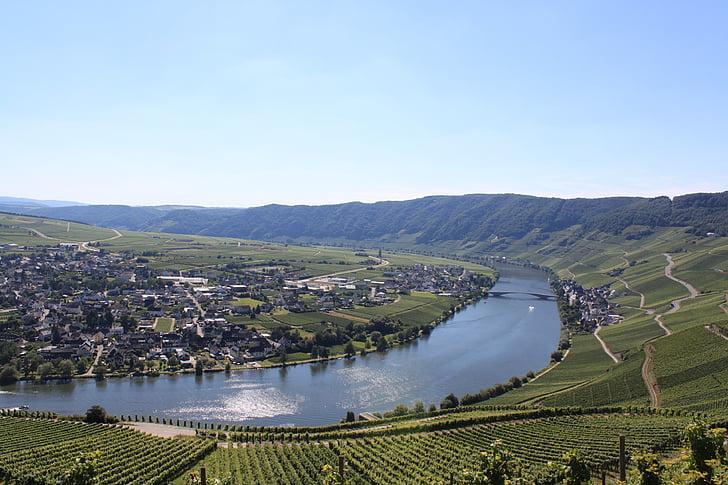 Moseli jõgi, maastik, Geenitehnoloogia veini tootmises, Saksimaa, viinapuude, jõgi