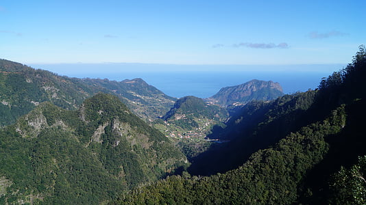 Madeira, Levada, pemandangan, pemandangan, Portugal