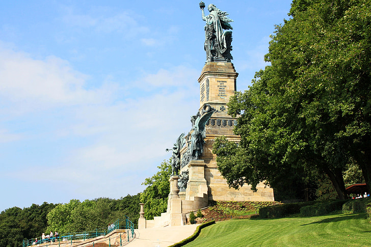Pomnik, niederwalddenkmal, Germania, posąg, Rheingau, Rzeźba