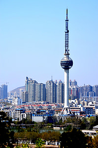 Menara, struktur, arsitektur, bangunan, siaran TV, Xuzhou, Cina