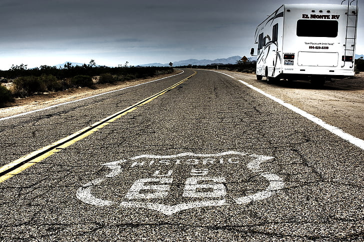 ruta66, Route 66, Road, USA, plakat, signal