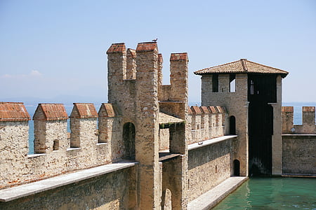 slott, slottet, knight's castle, medeltiden, väggen, fästning, Italien